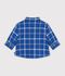 Baby-Hemd aus Flanell mit Karomuster blau/naturfarben