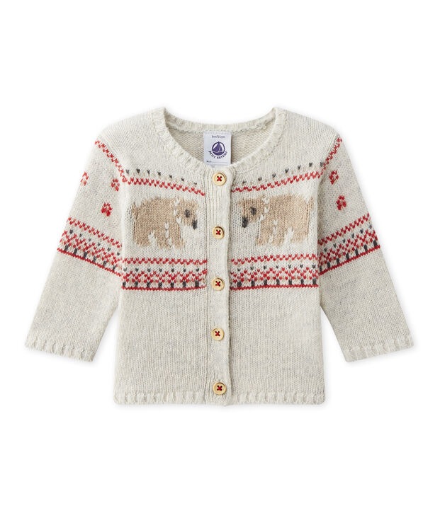 Unisex-Baby-Cardigan aus Jersey beige