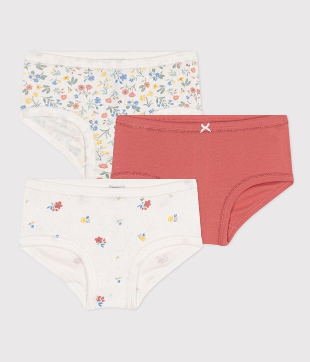 3er-Set kinder-Slips mit Blumenmuster und hohem Taillenbund vielfarbig
