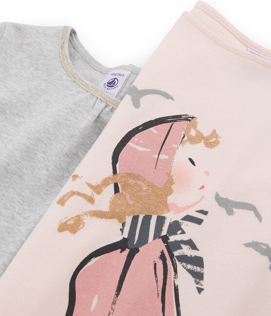 Set mit zwei T-Shirts für Mädchen variante 1