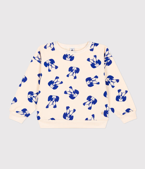 Sweatshirt mit Printmotiv aus Molton weiss AVALANCHE/ NEWBLEU