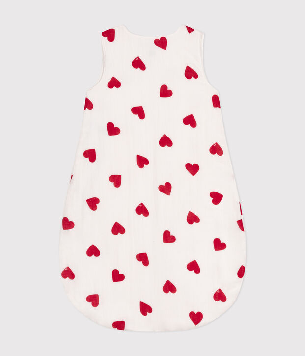 Babyschlafsack aus Baumwolle TOG 1 weiss/rot