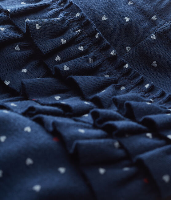 Gemusterte baby-legging mädchen blau HADDOCK/weiss MULTICO