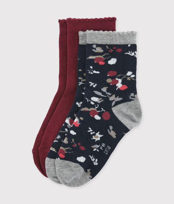 Bunte Socken mit Blumenmotiv im 2er-Set variante 1