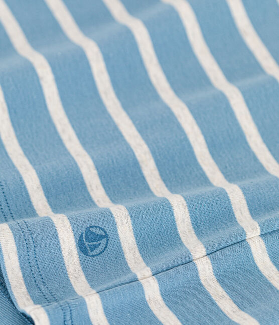 T-Shirt L’ICONIQUE aus Baumwolle mit rundem Ausschnitt für Damen AZUL/ MONTELIMAR
