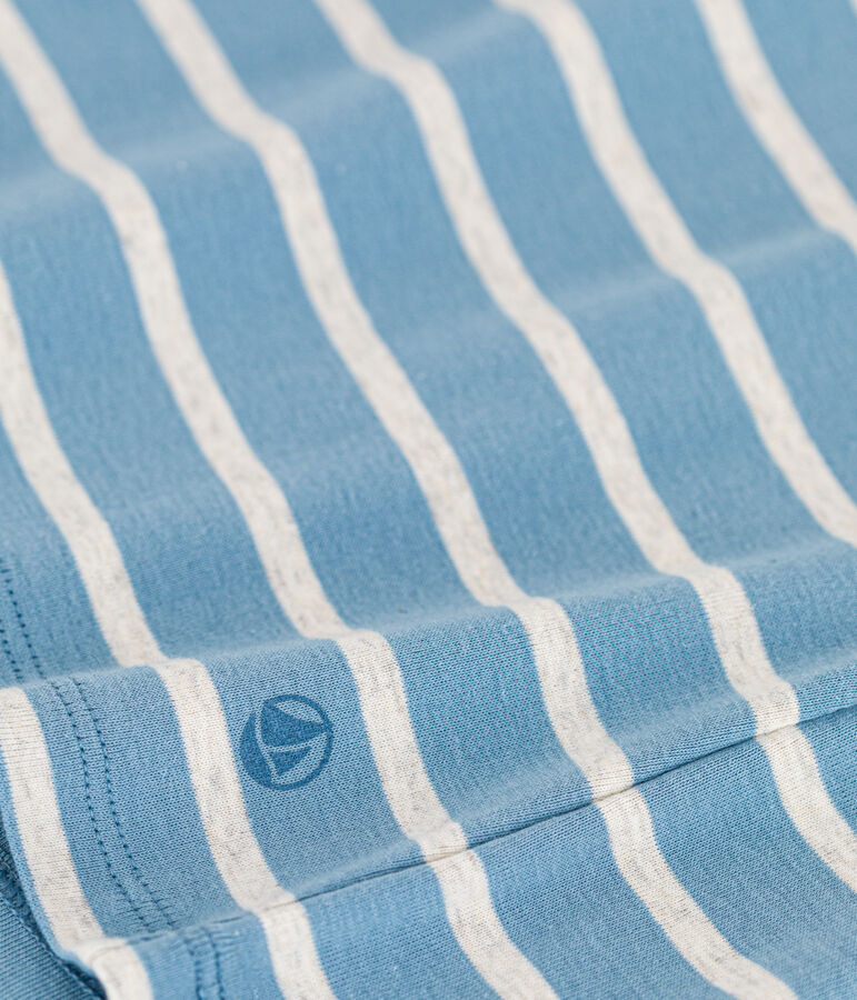 T-Shirt L&rsquo;ICONIQUE aus Baumwolle mit rundem Ausschnitt f&uuml;r Damen blau/beige