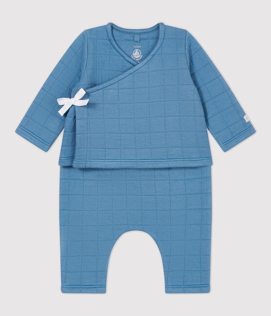 Zweiteiliges Baby-Set aus gesteppter Bio-Baumwolle blau POLOCHON