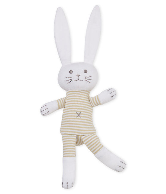 Baby-Kuschelhäschen aus Jersey beige PERLIN/weiss MARSHMALLOW