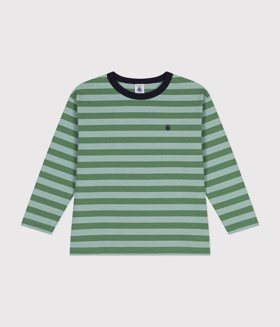 Langärmeliges Kinder-T-Shirt aus feinem Jersey für Jungen grün PALMERAIE/ PAUL