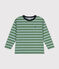 Langärmeliges Kinder-T-Shirt aus feinem Jersey für Jungen grün PALMERAIE/ PAUL