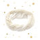 Kinder Schlauchschal aus Jersey mit Wollanteil beige COQUILLE/gelb DORE