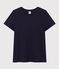 Damen-T-Shirt LE DROIT aus Baumwolle mit Rundhalsausschnitt blau SMOKING