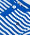 Kurzärmeliges Baby-T-Shirt aus Baumwolle mit Streifen blau PORCELANA/ MARSHMALLOW