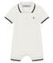 Baby-polo-kurzoverall jungen weiss MARSHMALLOW