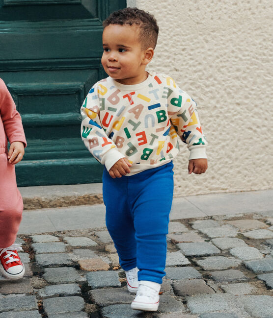 Baby-Sweatshirt aus Molton weiss AVALANCHE/ MULTICO