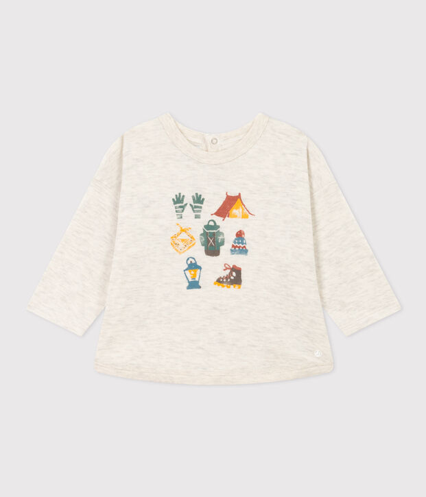 Lang&auml;rmeliges Baby-T-Shirt aus Doppeljersey MONTELIMAR CHINE