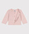 Baby-Cardigan aus einfarbigem Doppeljersey rosa SALINE