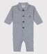 Langer Baby-Overall aus gestreiftem Canvas