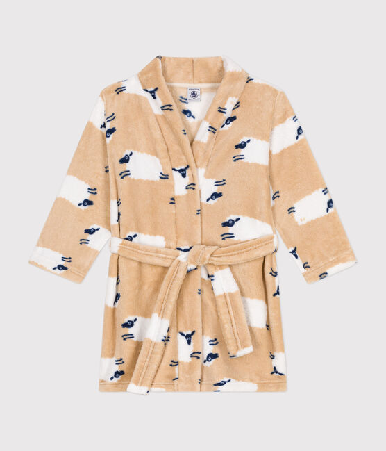Gemusterter Kinder-Morgenmantel aus Fleece TRENCH/ MULTICO