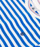 Kurzärmeliges Kinder-T-Shirt aus Baumwolle mit Streifen blau PORCELANA/ MARSHMALLOW