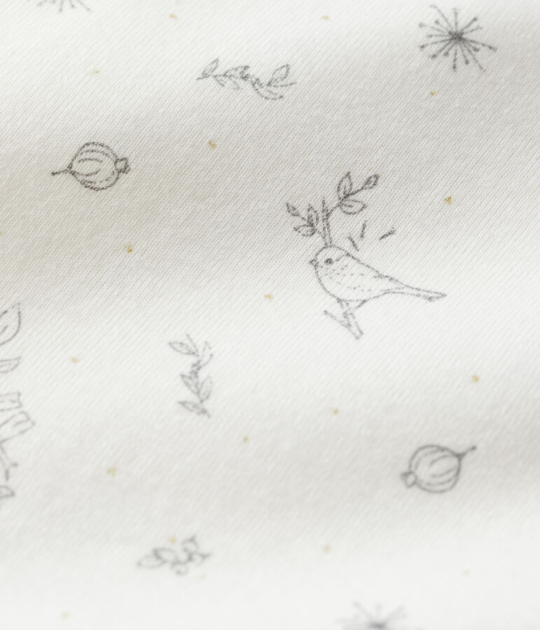 Baby-Body, mit verspieltem V&ouml;gelchen-Motiv, f&uuml;r M&auml;dchen weiss/vielfarbig