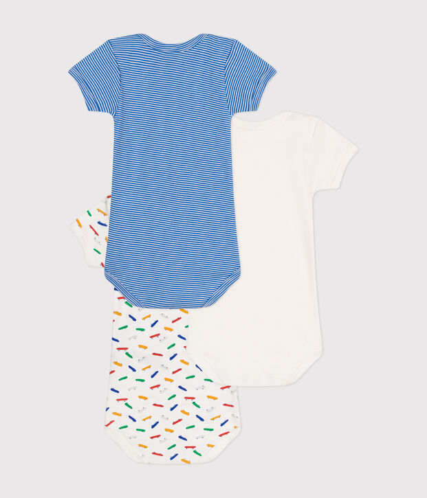 Set aus 3 kurz&auml;rmeligen Baby-Bodys Skate aus Baumwolle vielfarbig