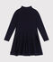 Langärmeliges Kinderkleid für Mädchen blau SMOKING