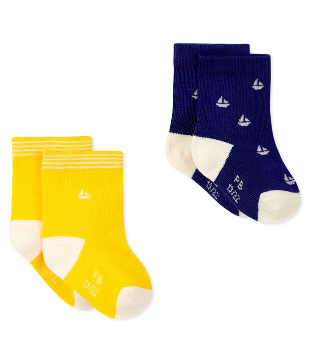 Set aus zwei Paar Babystr&uuml;mpfen f&uuml;r Jungen blau