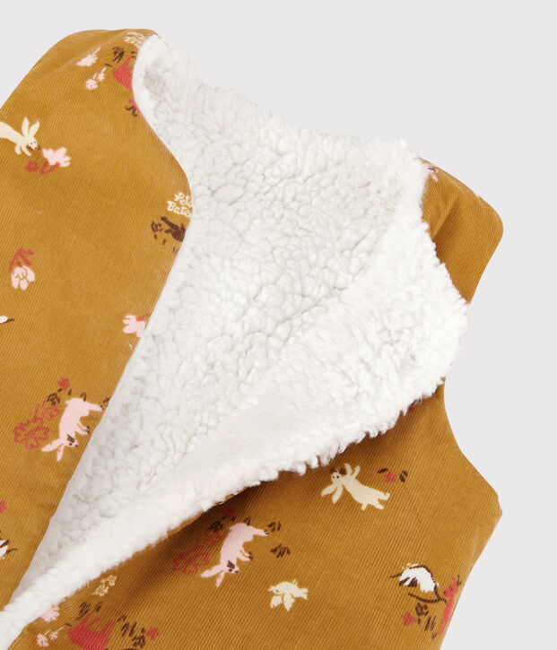 Wendbare Baby-Jacke. gelb/vielfarbig