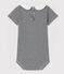 Baby-Body mit Claudine-Kragen aus Baumwolle für Mädchen blau SMOKING/weiss MARSHMALLOW