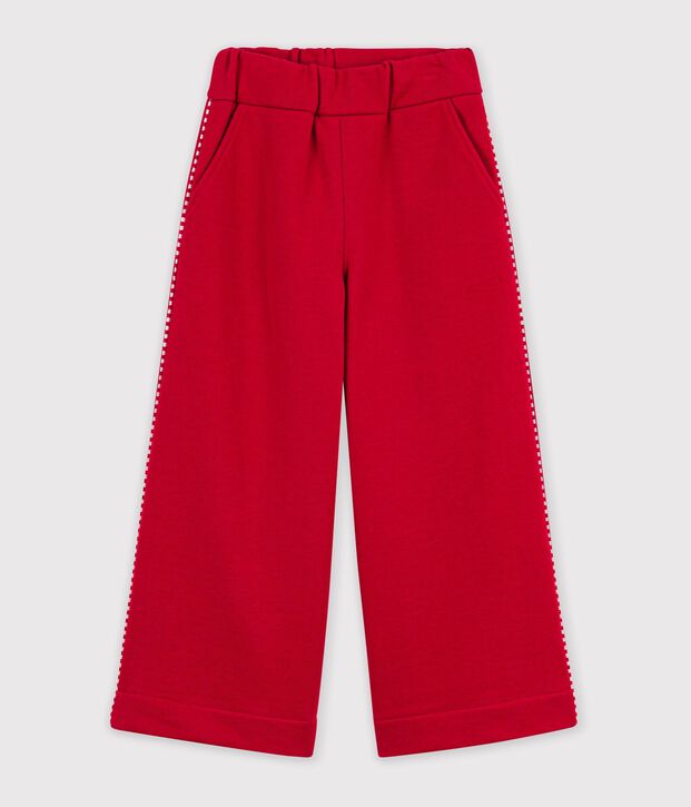 Kinder Wide-Leg Jogginghose aus Baumwolle rot