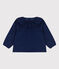 Langärmelige Babybluse aus Feincord BLEU FONCE