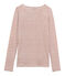 Langarm-leinen-t-shirt damen weiss MARSHMALLOW/rosa COPPER CN