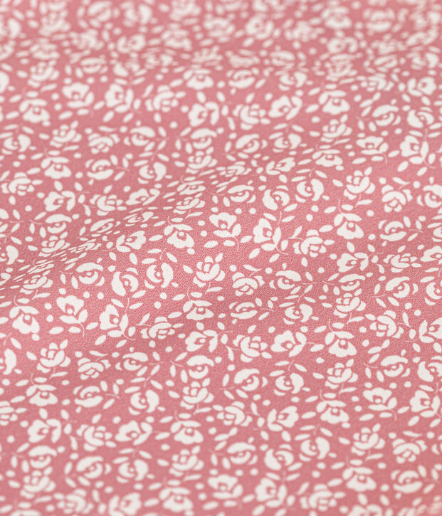 Gemusterter Kinder-Badeanzug f&uuml;r M&auml;dchen rosa/weiss