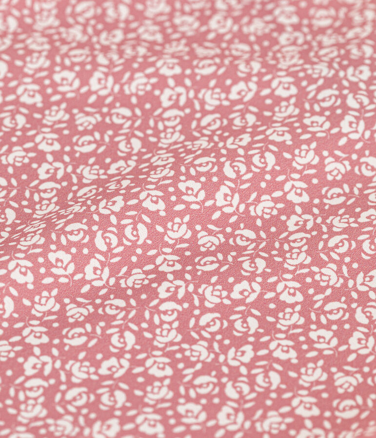 Gemusterter Kinder-Badeanzug f&uuml;r M&auml;dchen rosa/weiss