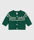 Baby-Cardigan aus Woll- und Baumwollstrick mit Streifen