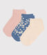 3er-Set Kindersocken aus Baumwolle mit Blumenmotiv