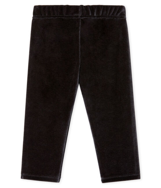 Babyhose aus Samtstrick für Jungen schwarz NOIR