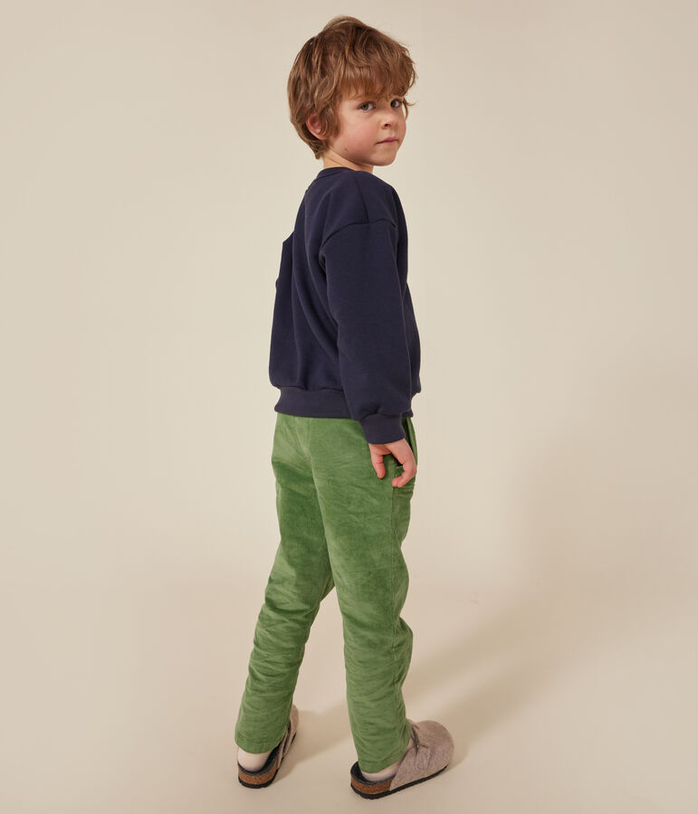 Kinder-Sweatshirt aus Molton f&uuml;r M&auml;dchen und Jungen blau SMOKING