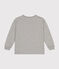 Langärmeliges Kinder-T-Shirt aus feinem Jersey für Jungen grau CHATON CHINE