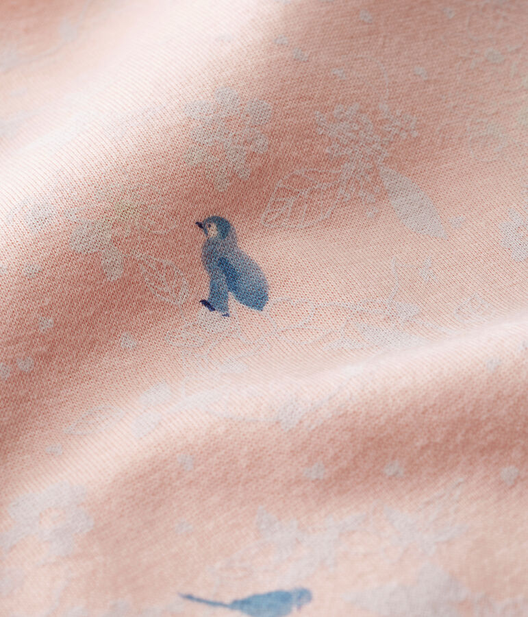 Baby-Strampler aus Molton f&uuml;r M&auml;dchen rosa/vielfarbig