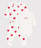 Dreiteiliges gestreiftes Baby-Set aus Baumwolle weiss MARSHMALLOW/rot TERKUIT