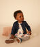 Baby-Cardigan aus dickem, einfarbigem Jersey blau SMOKING