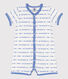 Baby-Kurzoverall aus Baumwoll-Jacquard