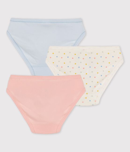 3er-Set Slips aus Bio-Baumwolle mit Mini-Sternchen für Mädchen variante 1