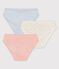 3er-Set Slips aus Bio-Baumwolle mit Mini-Sternchen für Mädchen variante 1