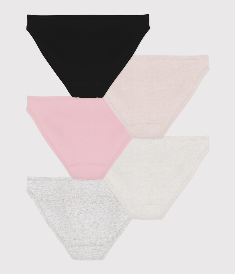 5er-Set Slips aus Baumwolle f&uuml;r Damen vielfarbig