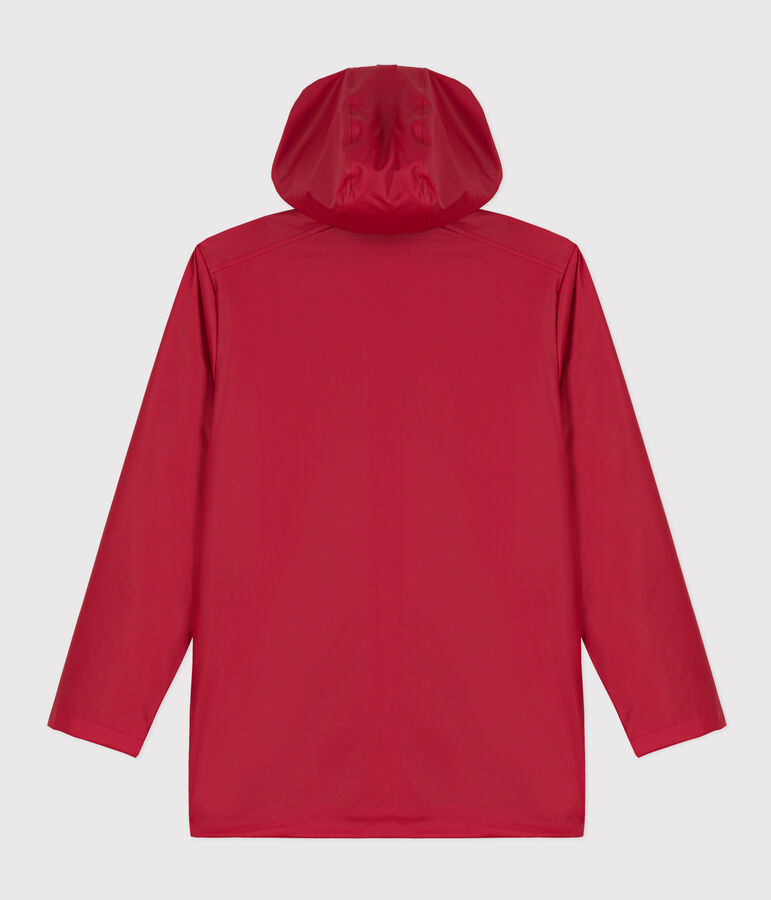 Klassische Regenjacke aus recyceltem Material und Bio-Baumwolle rot