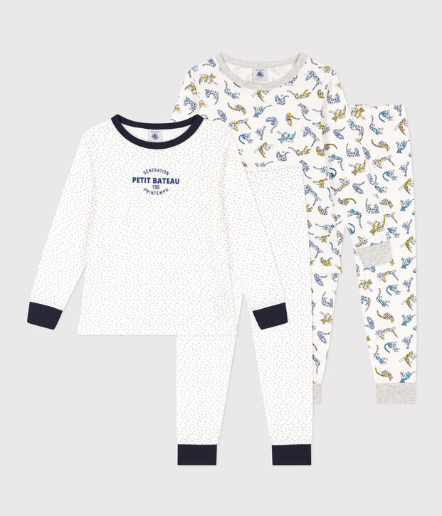 2er-Set Kinderpyjamas aus Baumwolle mit Stern- und Katzenmotiv vielfarbig