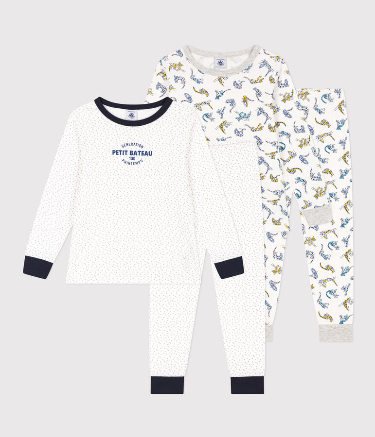 2er-Set Kinderpyjamas aus Baumwolle mit Stern- und Katzenmotiv variante 1